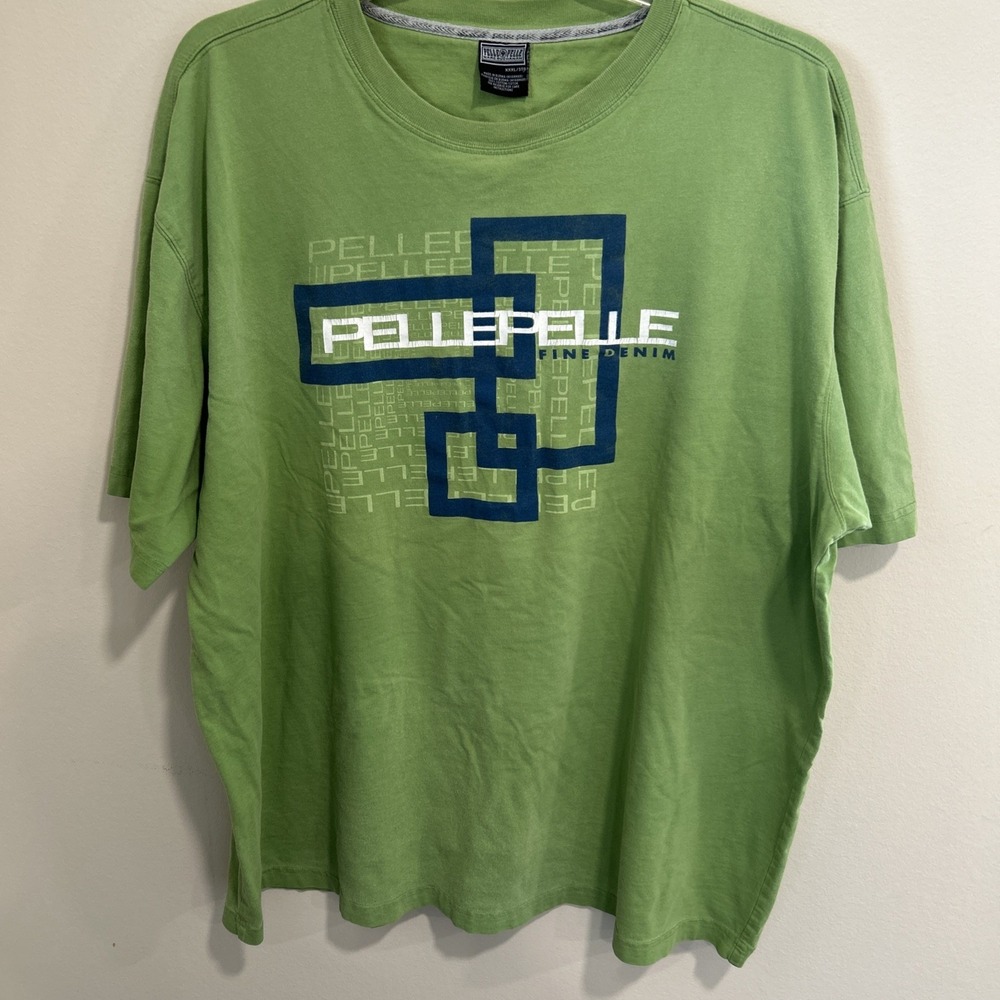 pelle‎ pelle marc buchanan Lime Green T Shirt XXL Lot 2 Ralph Polo